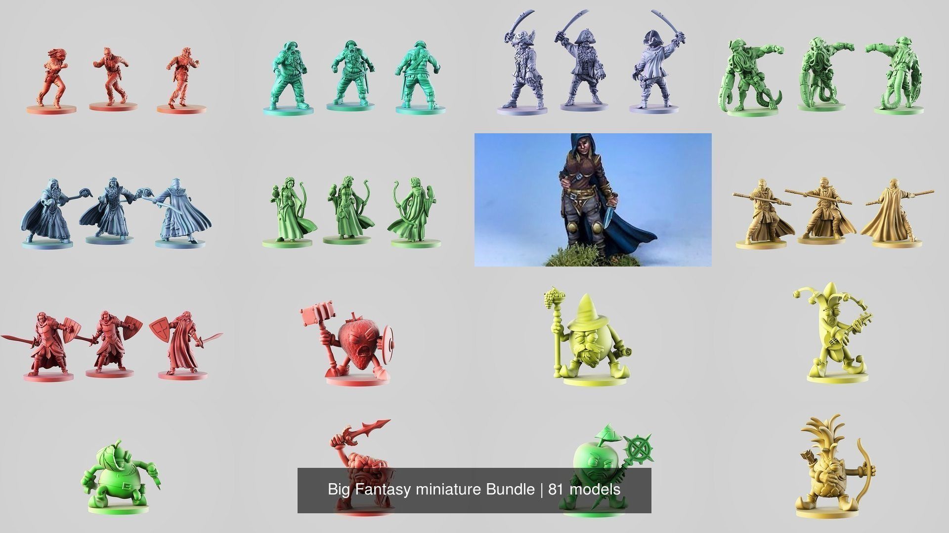 Big Fantasy miniature Bundle 3D Model Collection_124