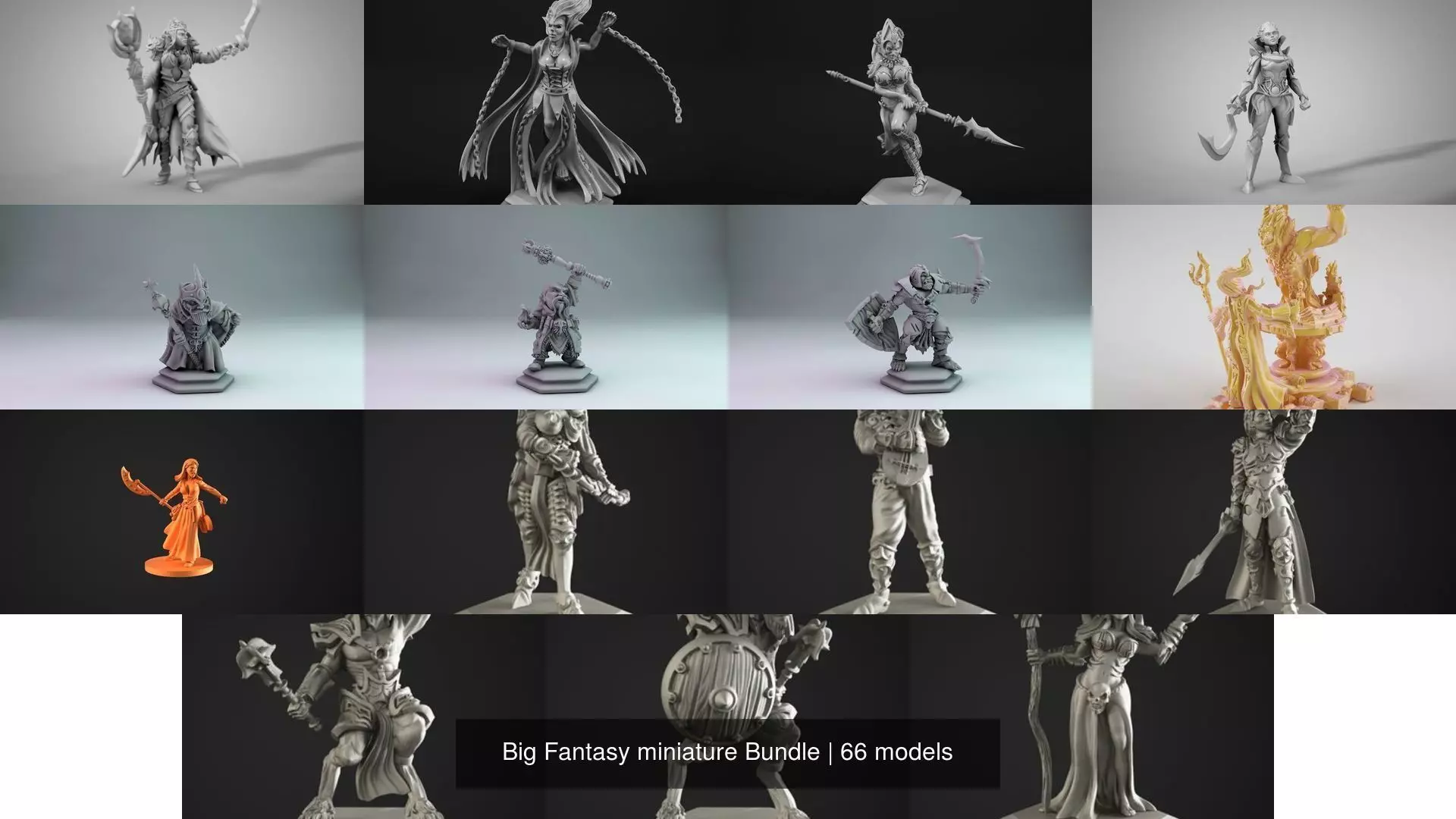 Big Fantasy miniature Bundle 3D Model Collection_42