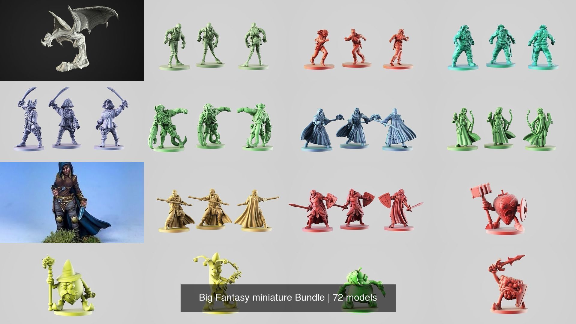 Big Fantasy miniature Bundle 3D Model Collection_87