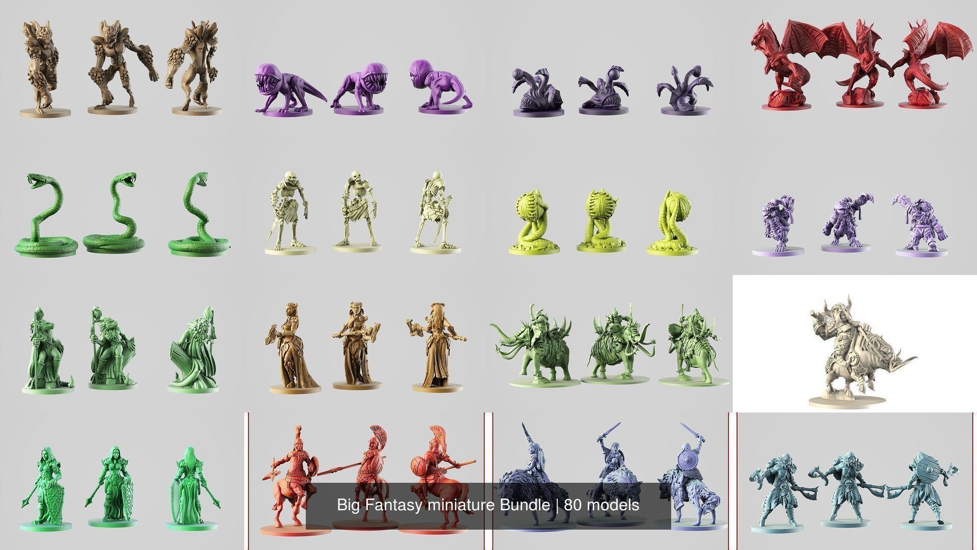 Big Fantasy miniature Bundle 3D Model Collection_227
