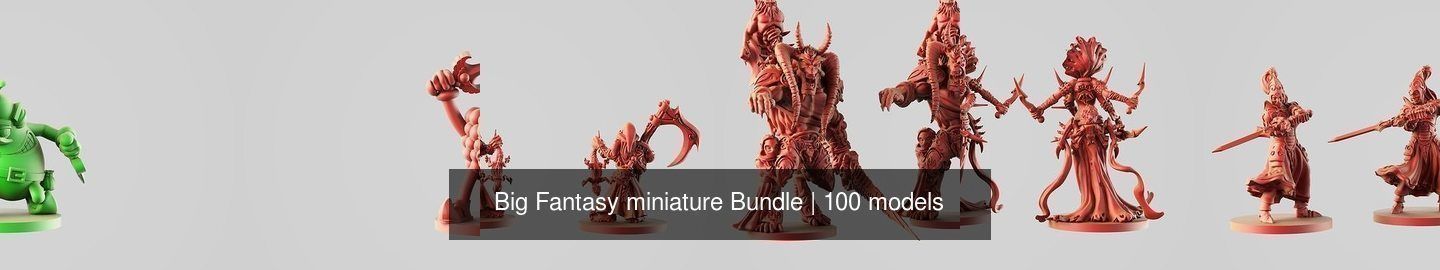 Big Fantasy miniature Bundle 3D Model Collection_206