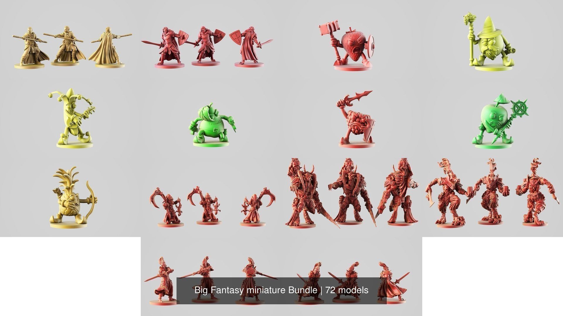 Big Fantasy miniature Bundle 3D Model Collection_131