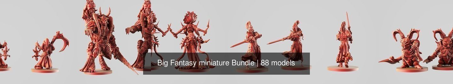 Big Fantasy miniature Bundle 3D Model Collection_209
