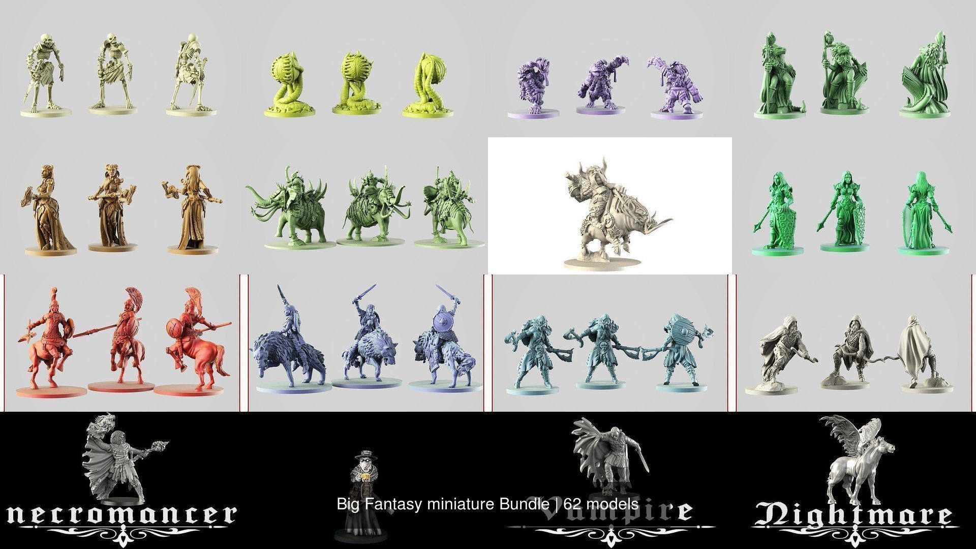 Big Fantasy miniature Bundle 3D Model Collection_197