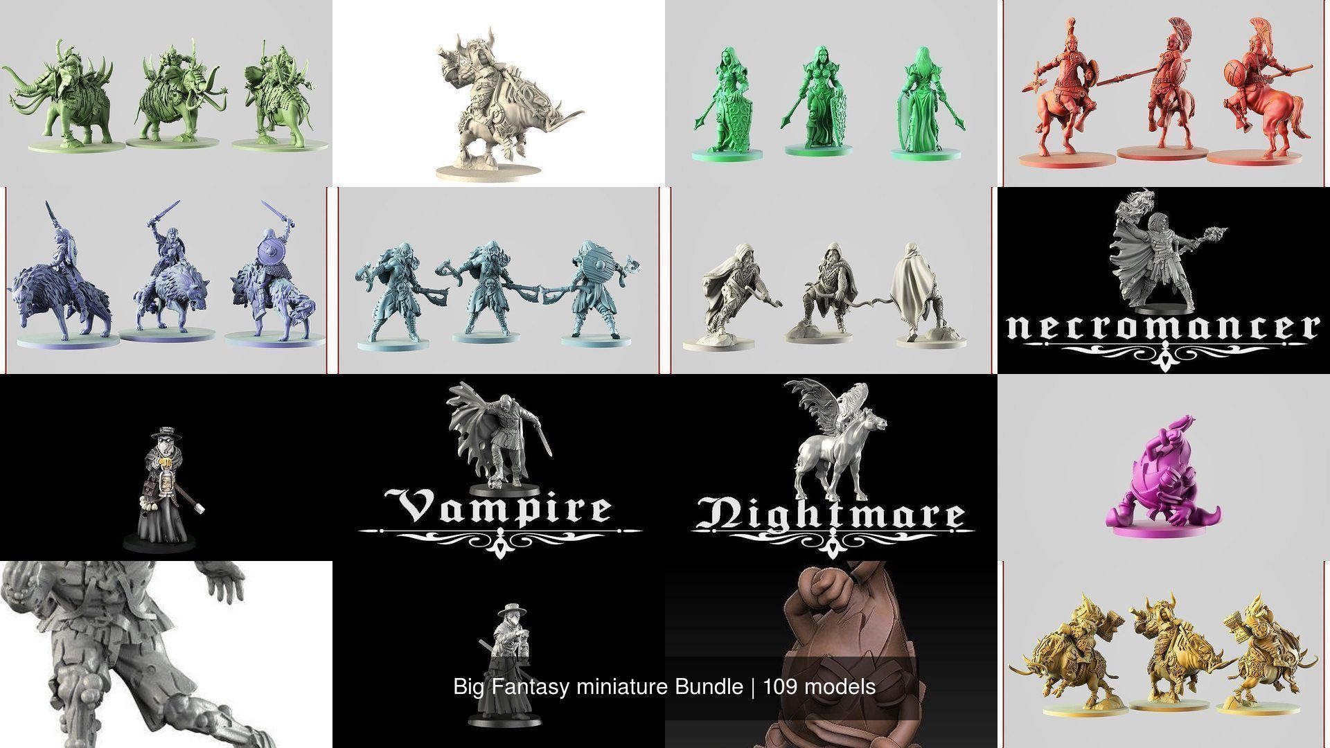 Big Fantasy miniature Bundle 3D Model Collection_281