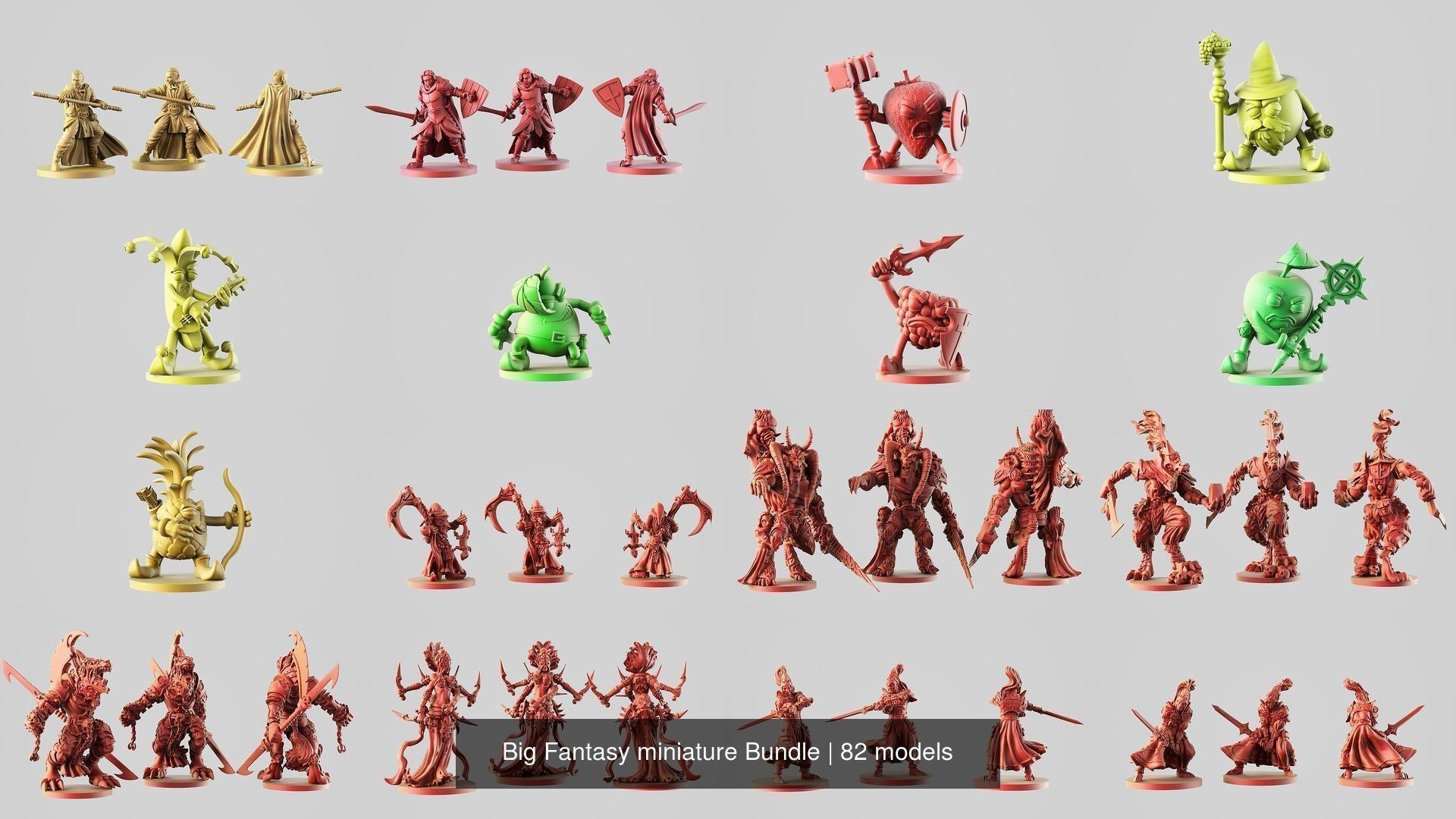 Big Fantasy miniature Bundle 3D Model Collection_166