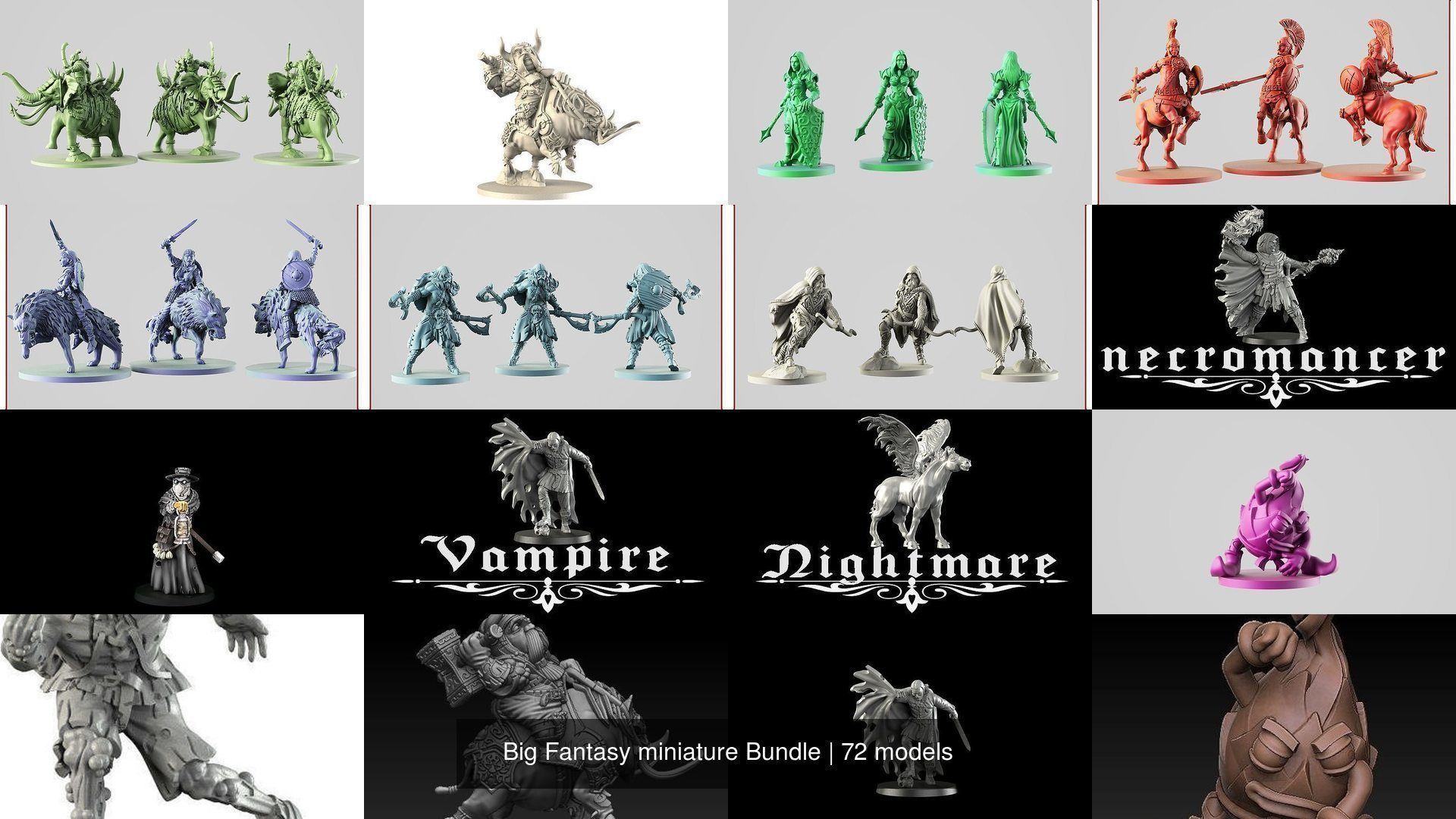Big Fantasy miniature Bundle 3D Model Collection_235