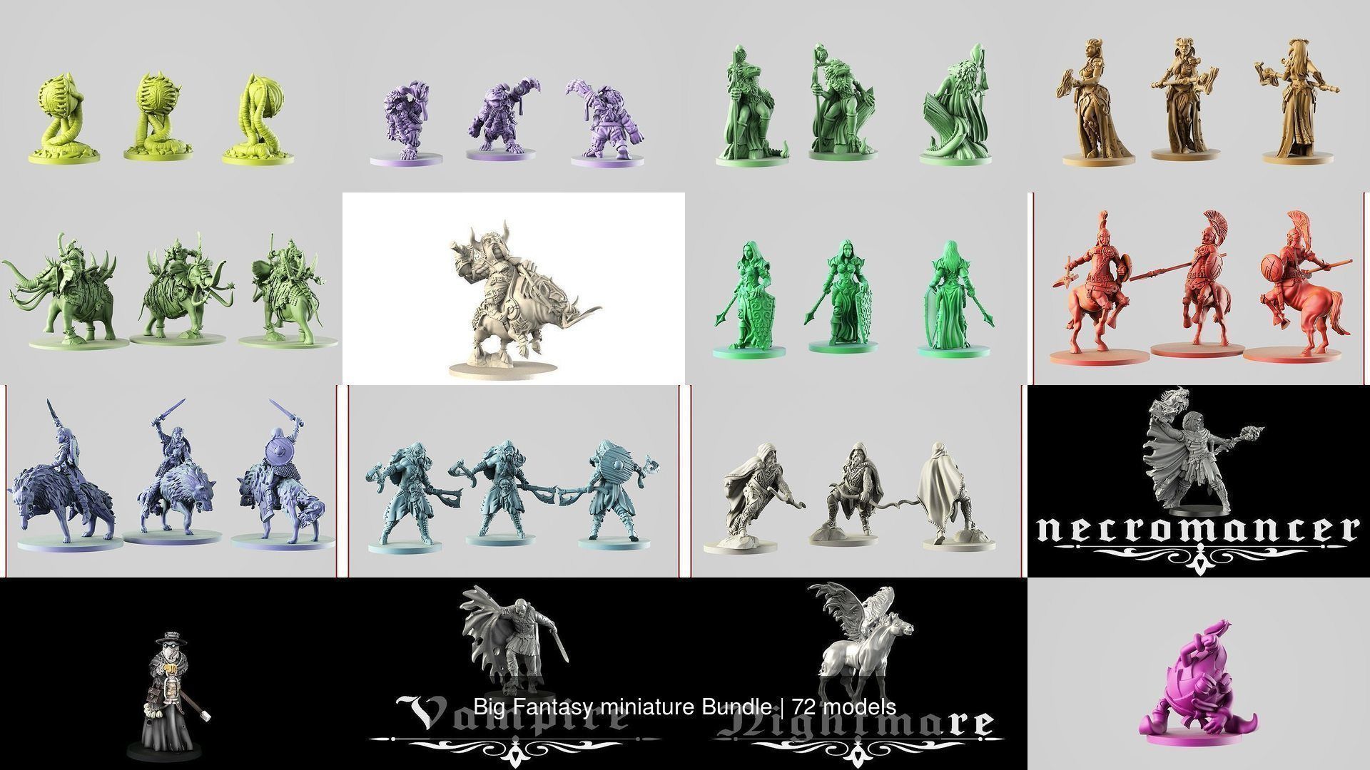Big Fantasy miniature Bundle 3D Model Collection_233