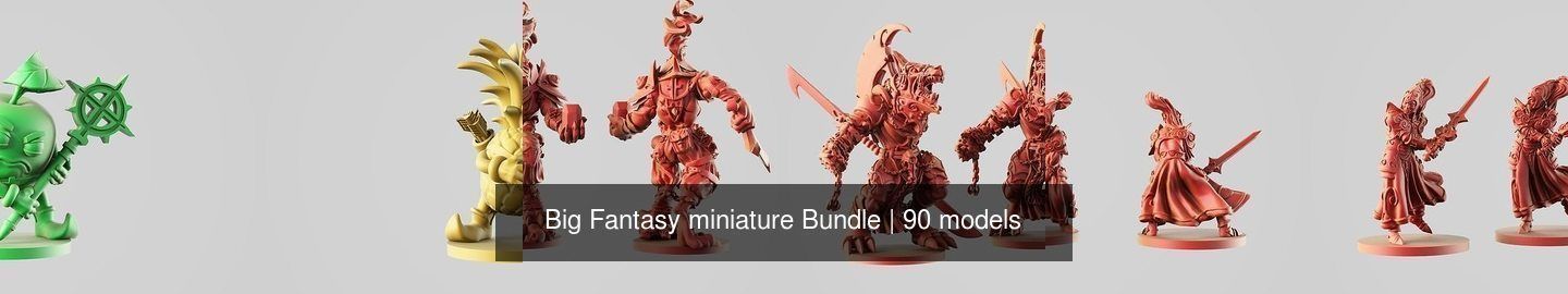 Big Fantasy miniature Bundle 3D Model Collection_208