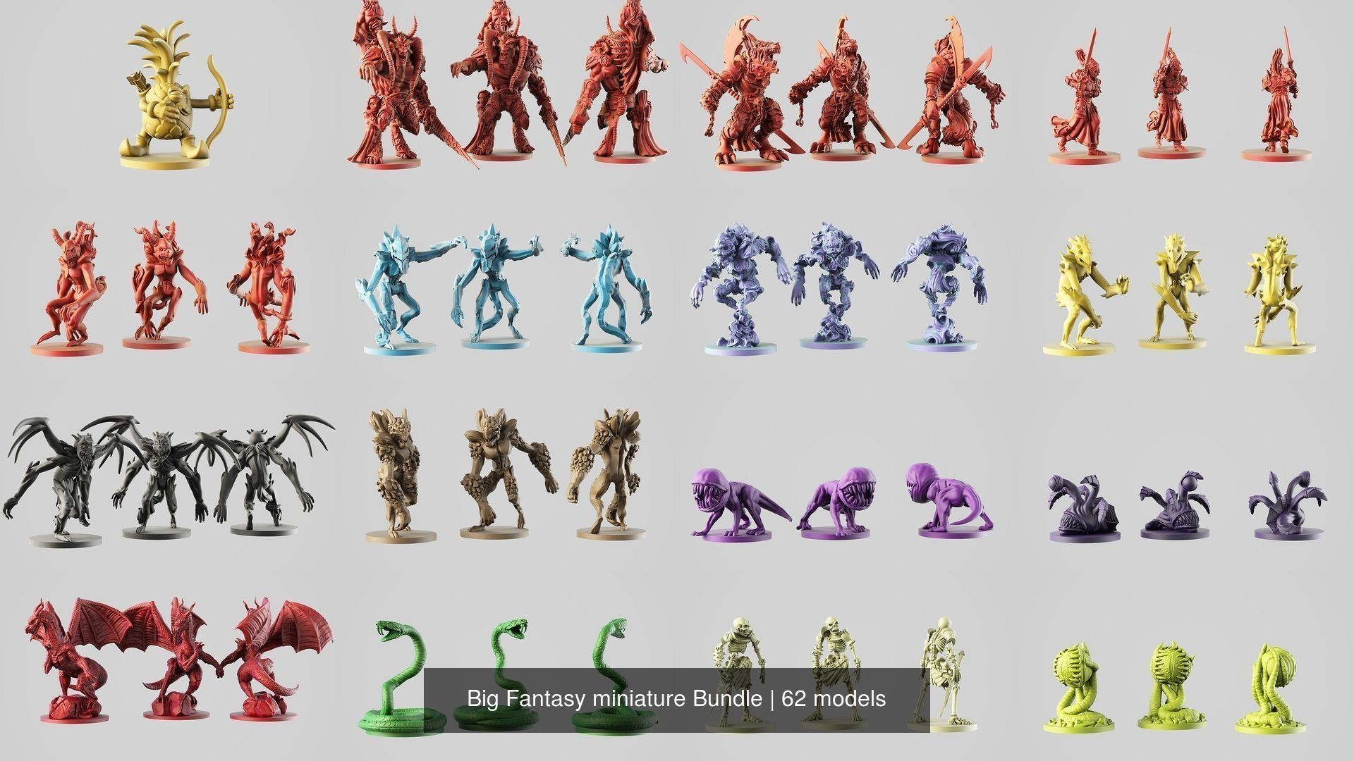 Big Fantasy miniature Bundle 3D Model Collection_148