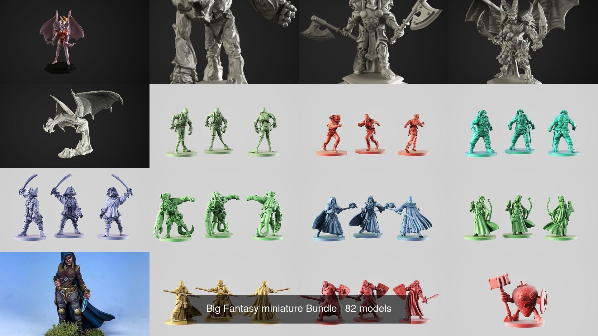 Big Fantasy miniature Bundle 3D Model Collection_118