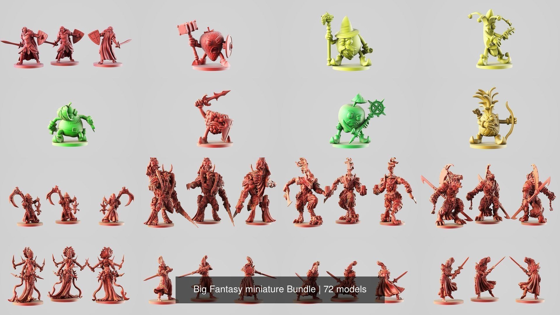 Big Fantasy miniature Bundle 3D Model Collection_132