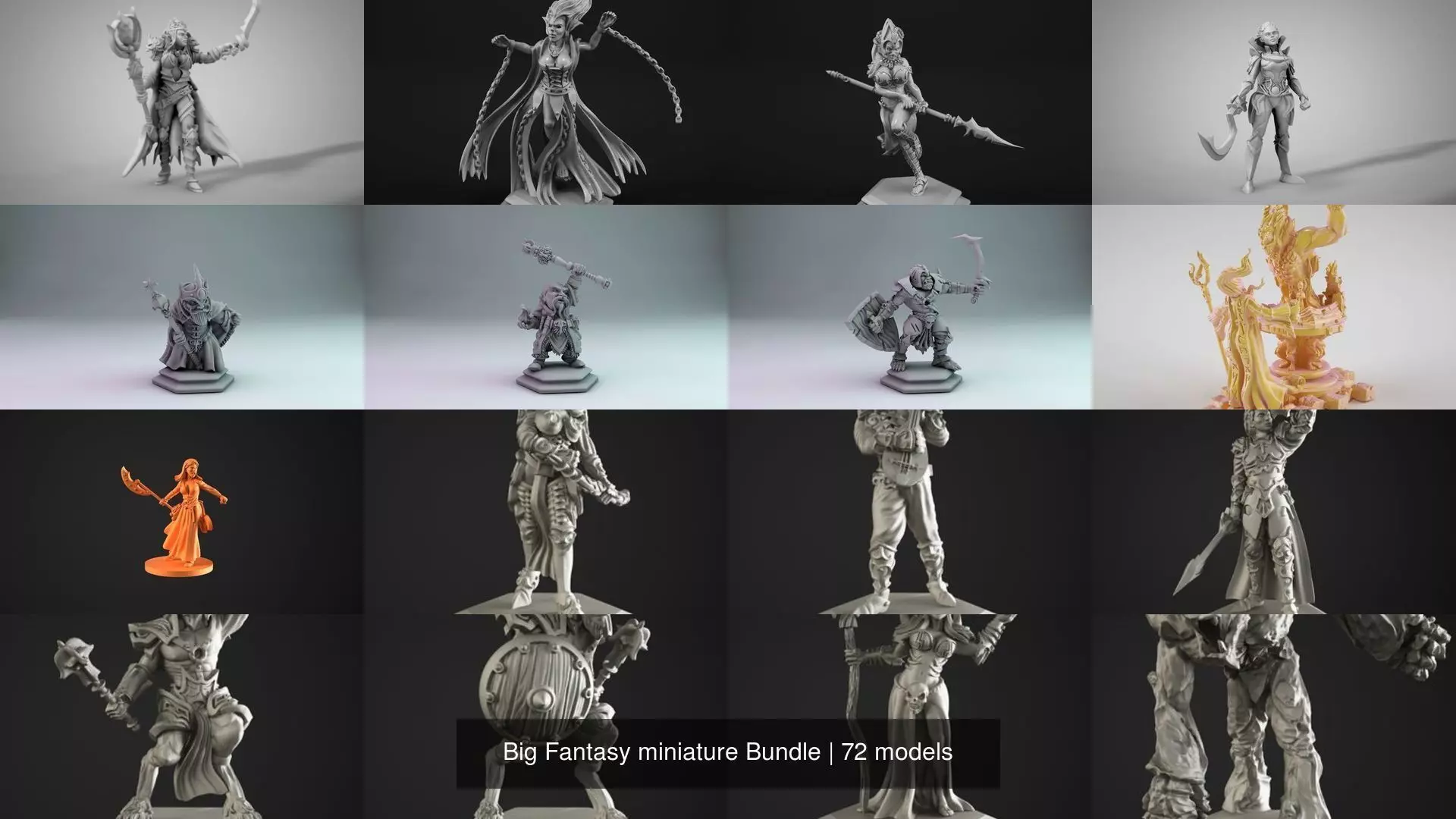 Big Fantasy miniature Bundle 3D Model Collection_38