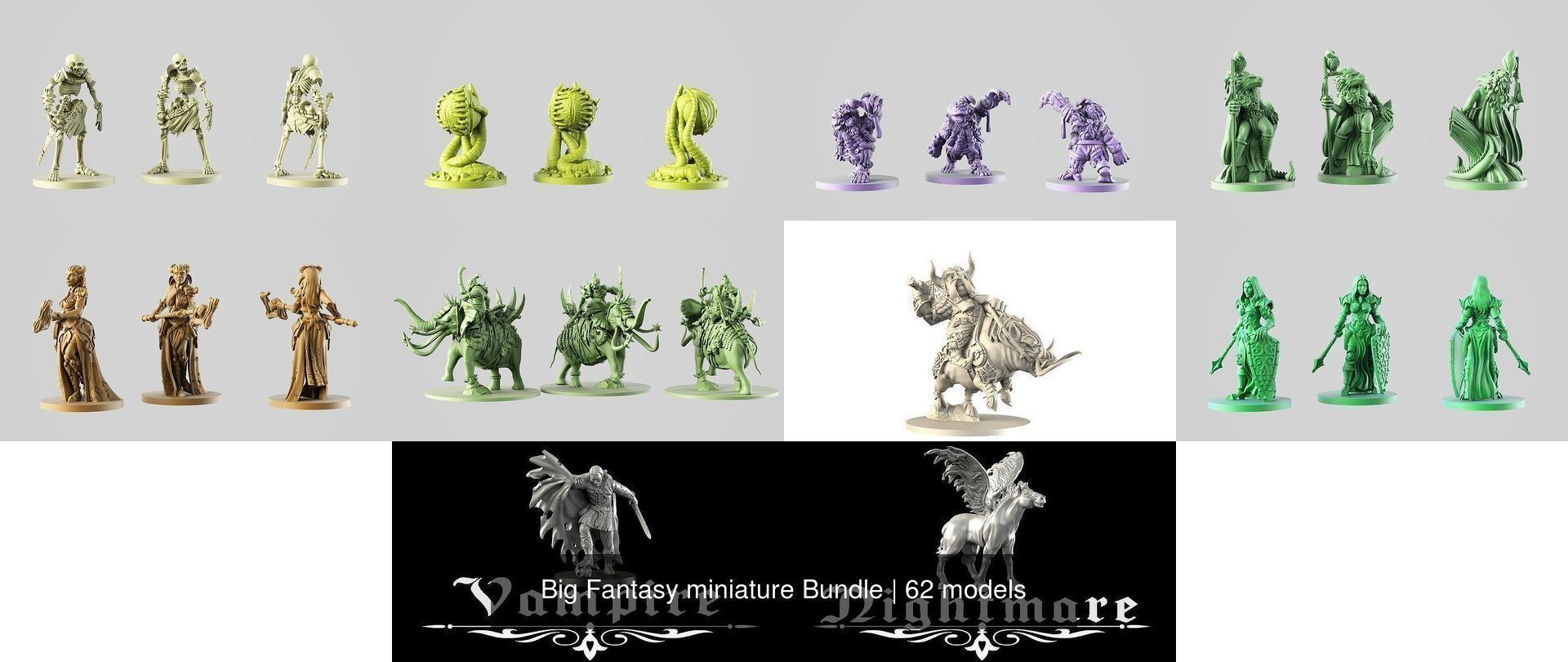 Big Fantasy miniature Bundle 3D Model Collection_199