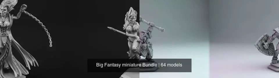 Big Fantasy miniature Bundle 3D Model Collection_45