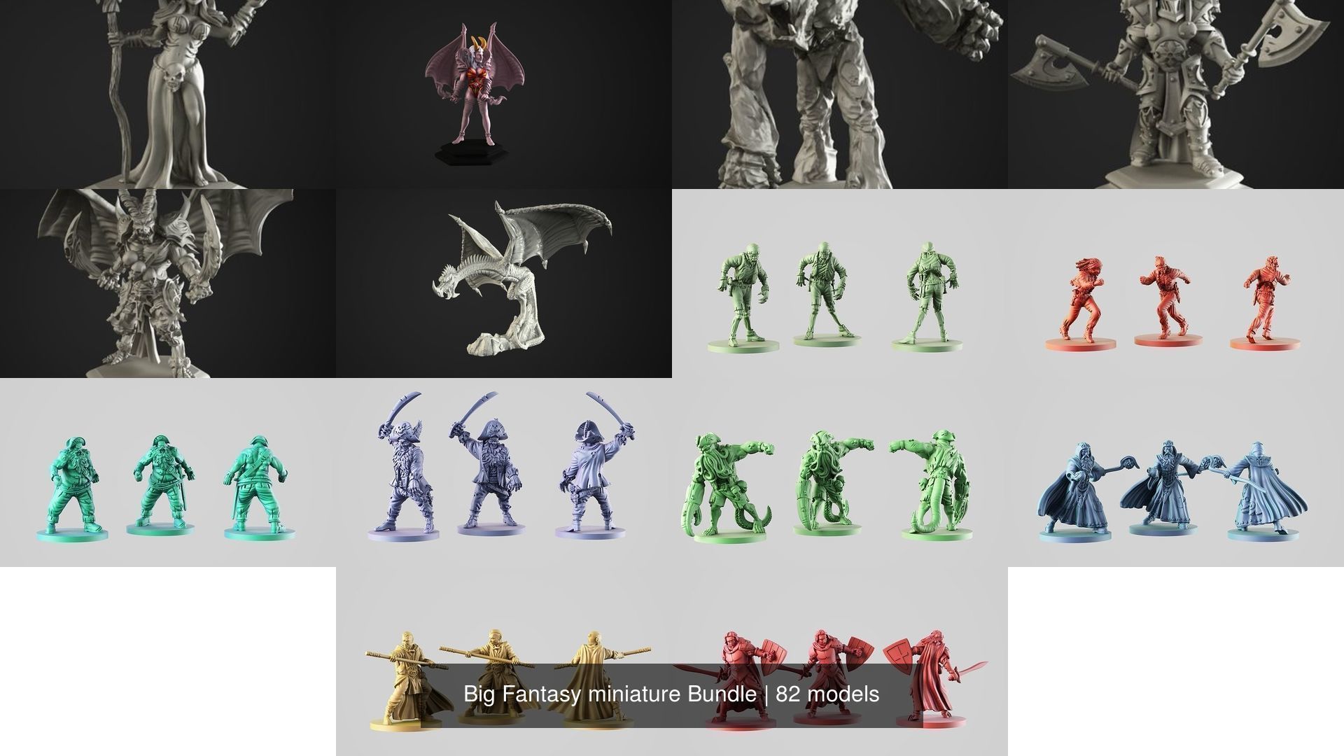 Big Fantasy miniature Bundle 3D Model Collection_117