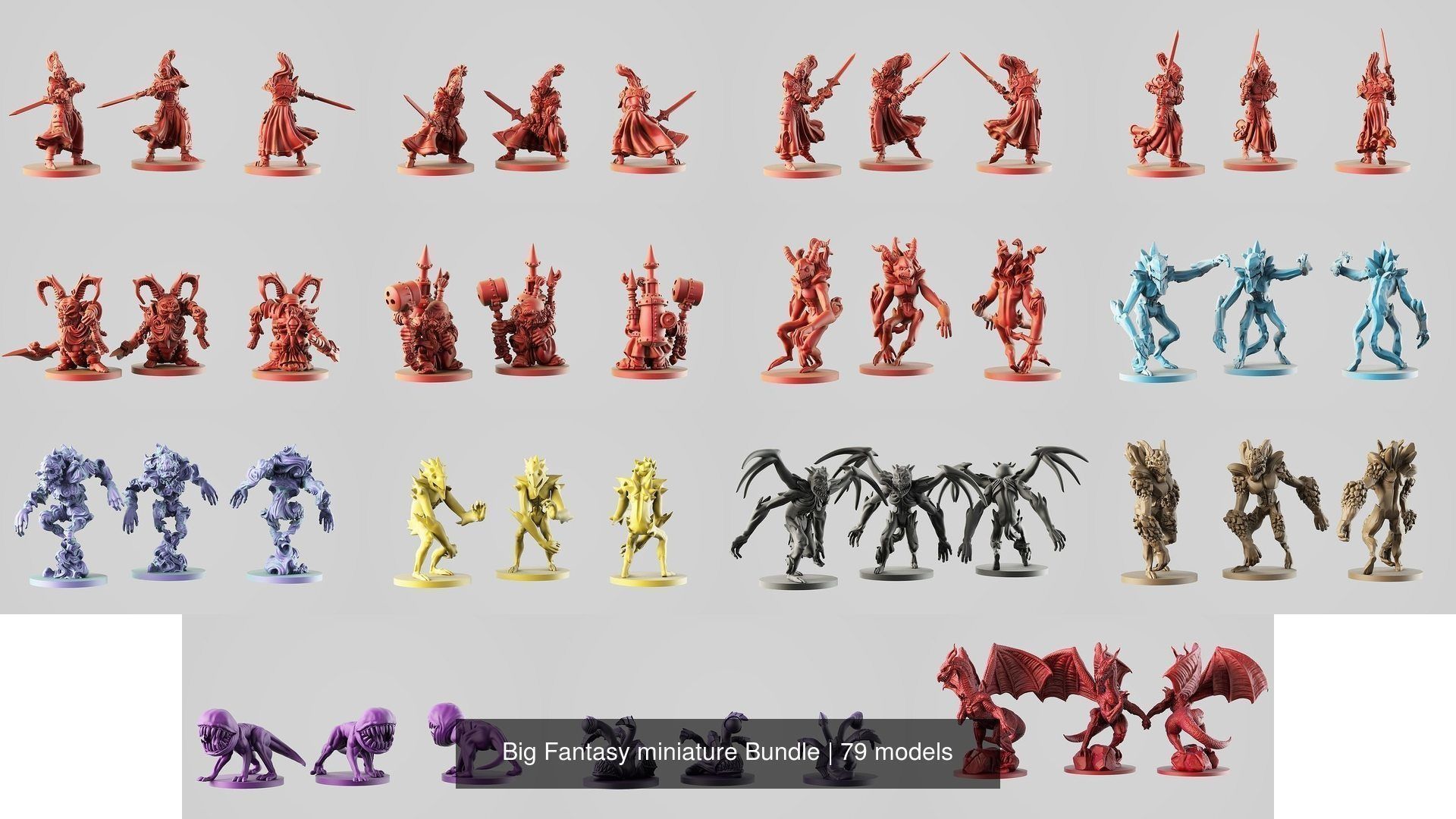 Big Fantasy miniature Bundle 3D Model Collection_181