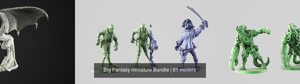 Big Fantasy miniature Bundle 3D Model Collection_120