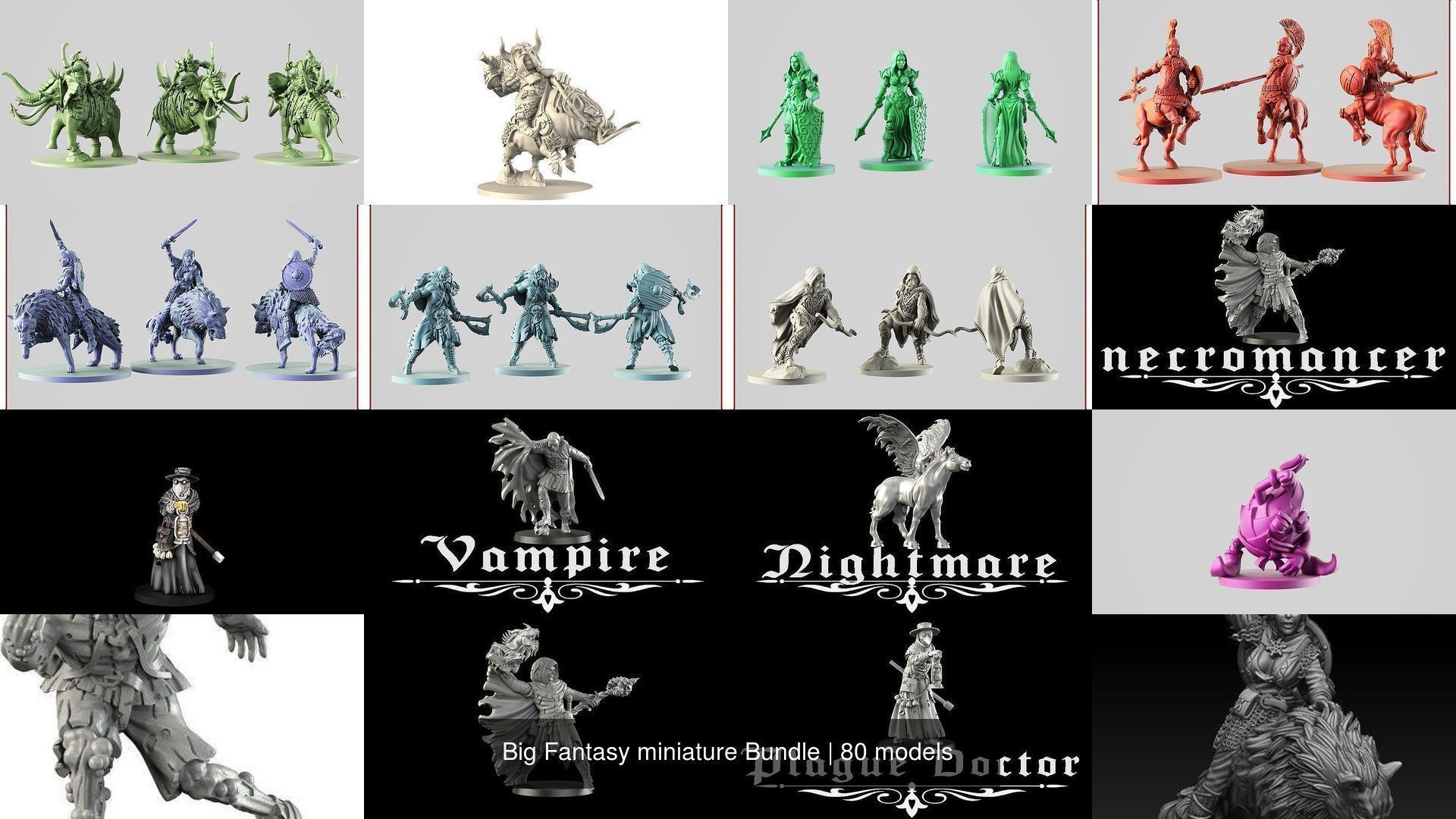 Big Fantasy miniature Bundle 3D Model Collection_267