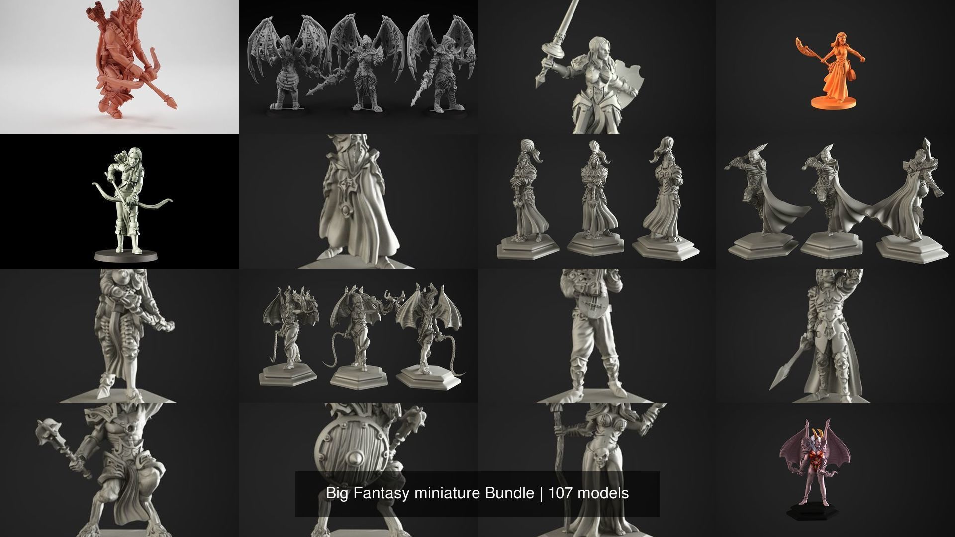 Big Fantasy miniature Bundle 3D Model Collection_103