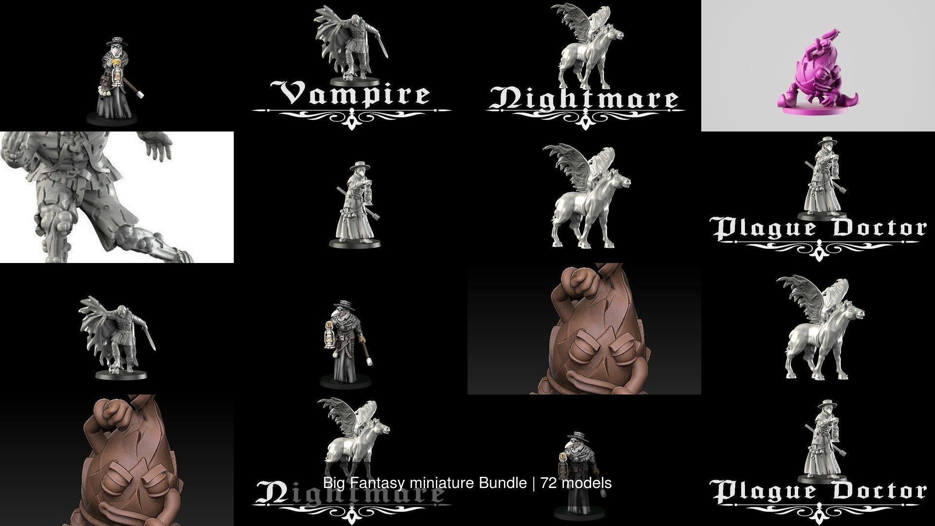 Big Fantasy miniature Bundle 3D Model Collection_276