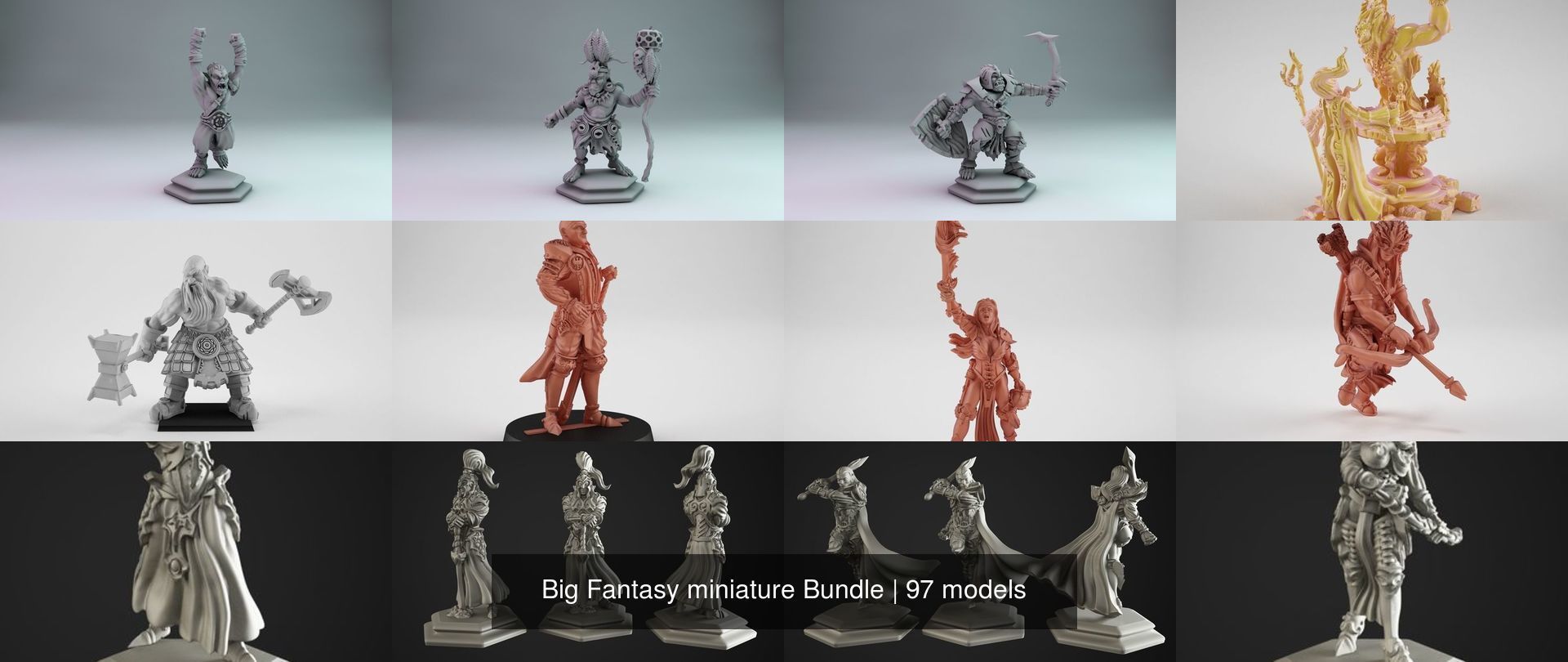 Big Fantasy miniature Bundle 3D Model Collection_61