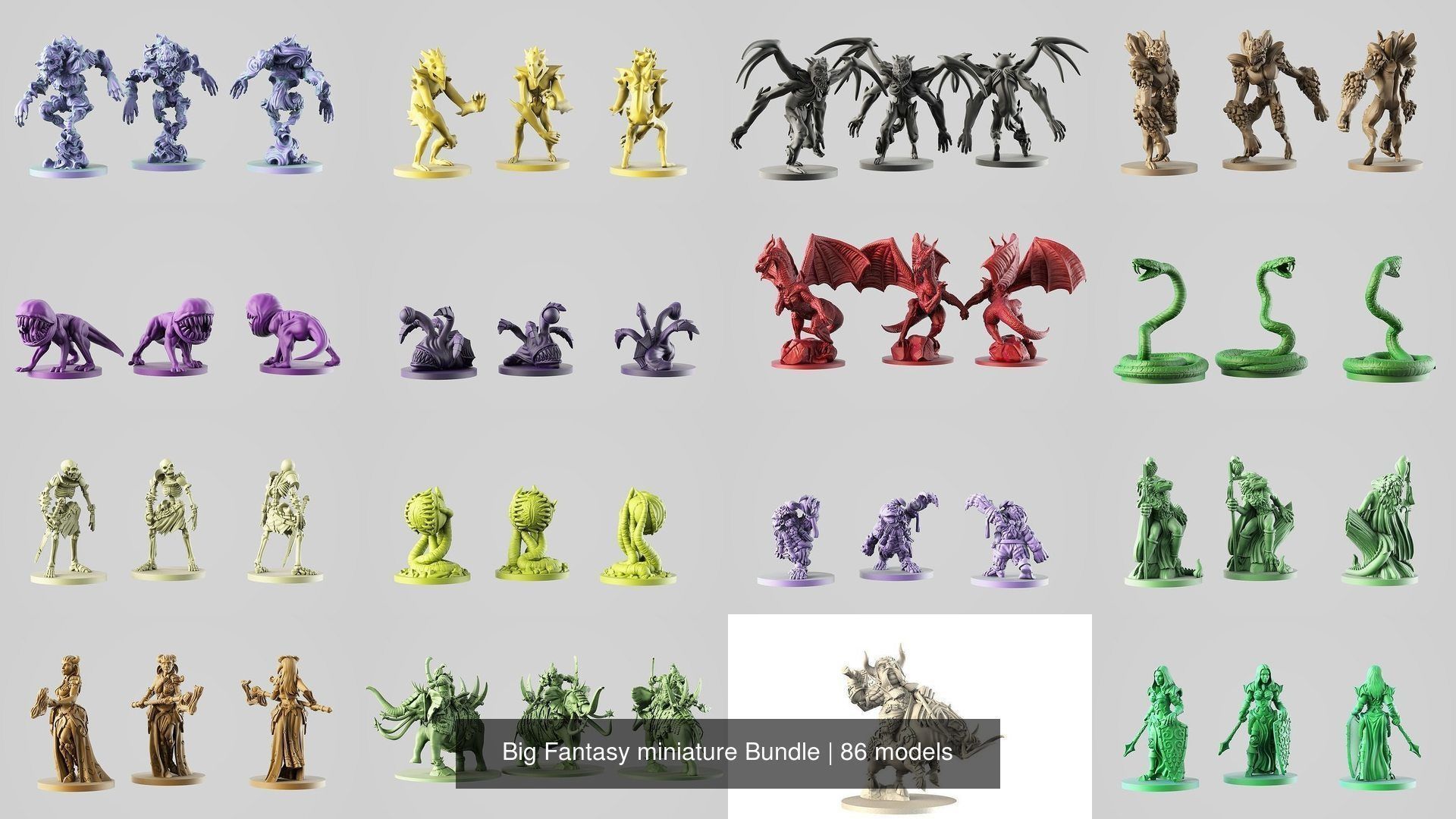 Big Fantasy miniature Bundle 3D Model Collection_255