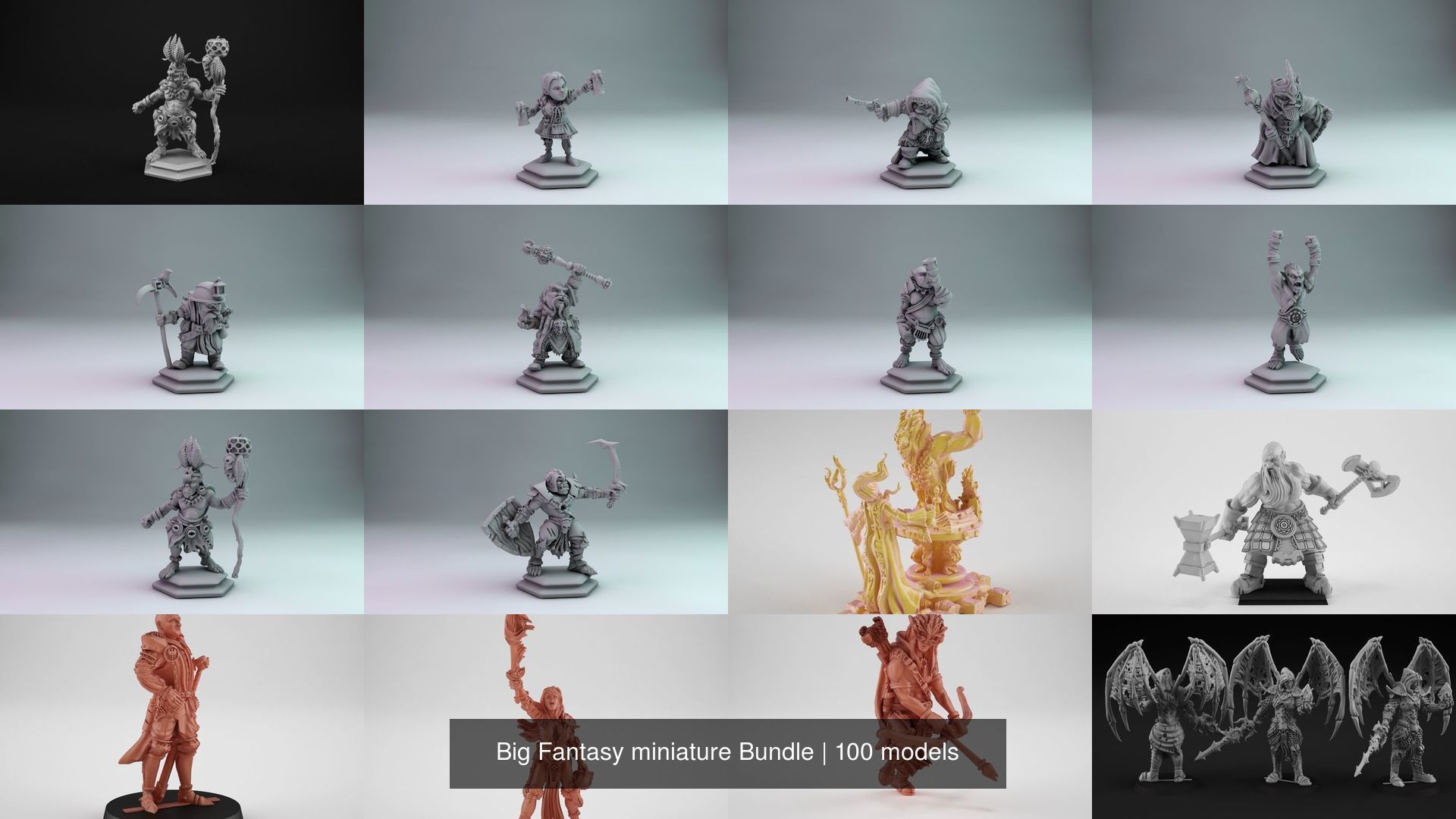 Big Fantasy miniature Bundle 3D Model Collection_55