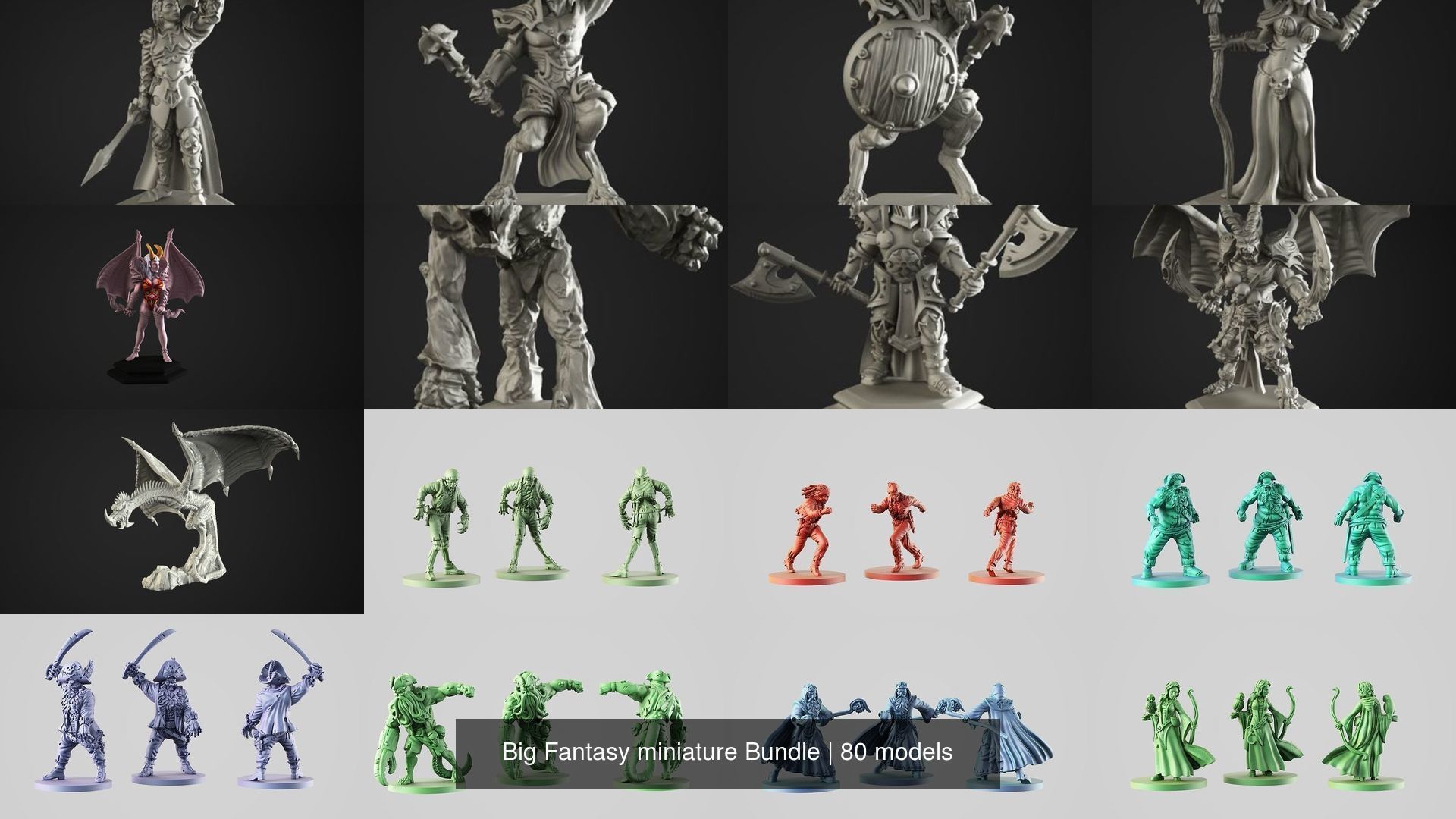 Big Fantasy miniature Bundle 3D Model Collection_79