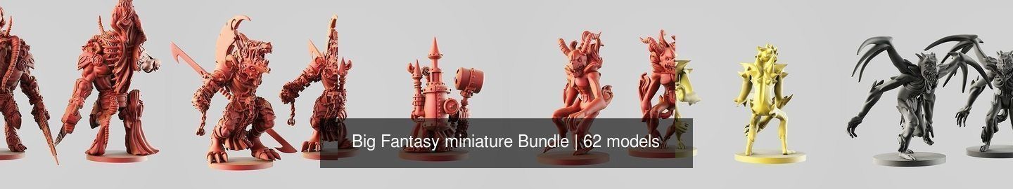 Big Fantasy miniature Bundle 3D Model Collection_145