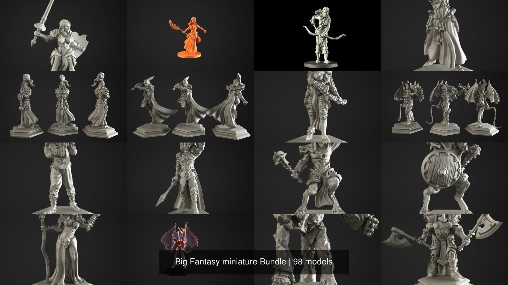 Big Fantasy miniature Bundle 3D Model Collection_107