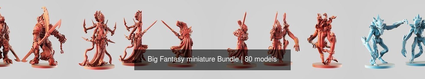 Big Fantasy miniature Bundle 3D Model Collection_180