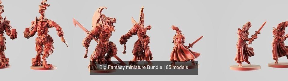 Big Fantasy miniature Bundle 3D Model Collection_213