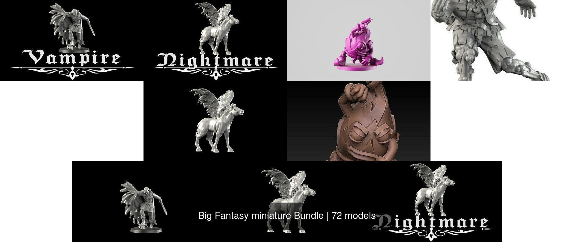 Big Fantasy miniature Bundle 3D Model Collection_277