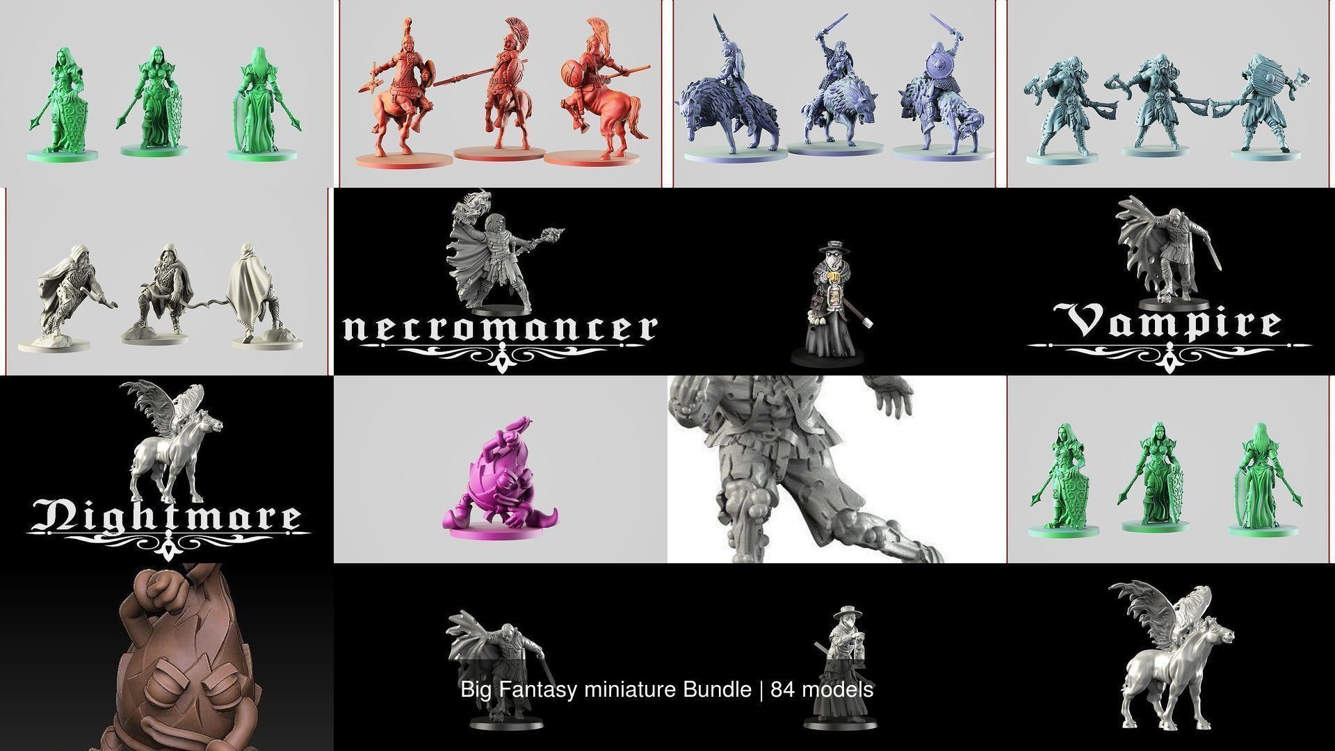 Big Fantasy miniature Bundle 3D Model Collection_283