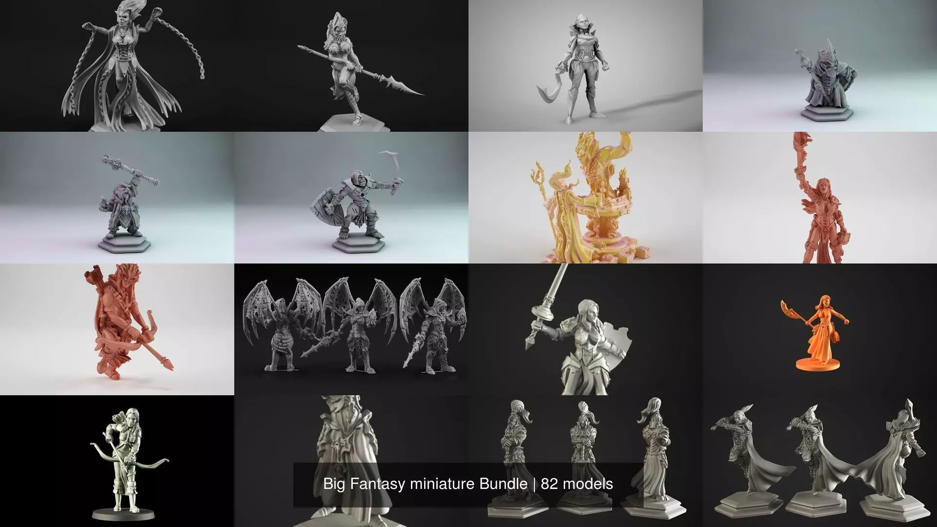 Big Fantasy miniature Bundle 3D Model Collection_25