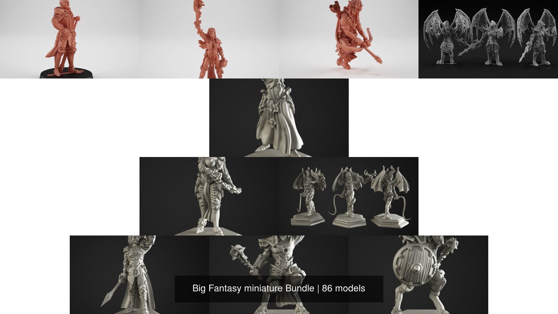 Big Fantasy miniature Bundle 3D Model Collection_66