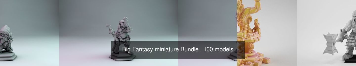 Big Fantasy miniature Bundle 3D Model Collection_54