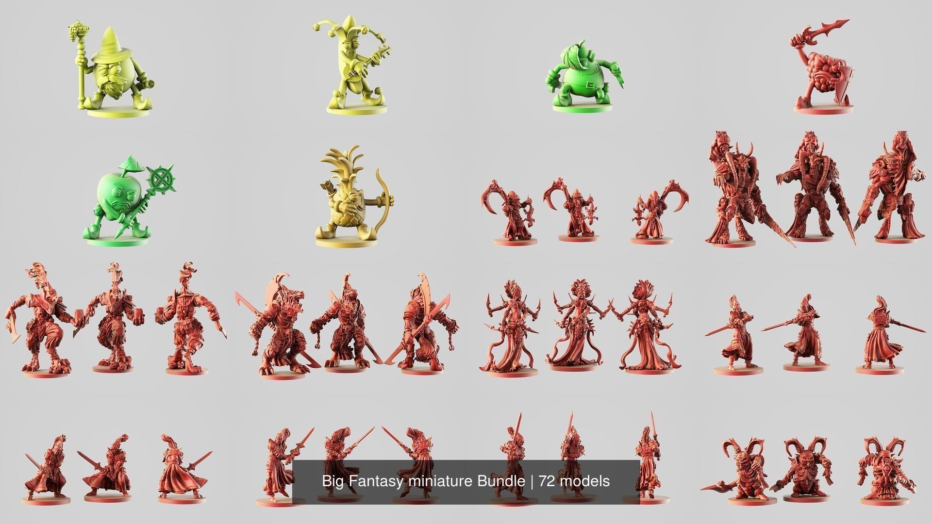 Big Fantasy miniature Bundle 3D Model Collection_134