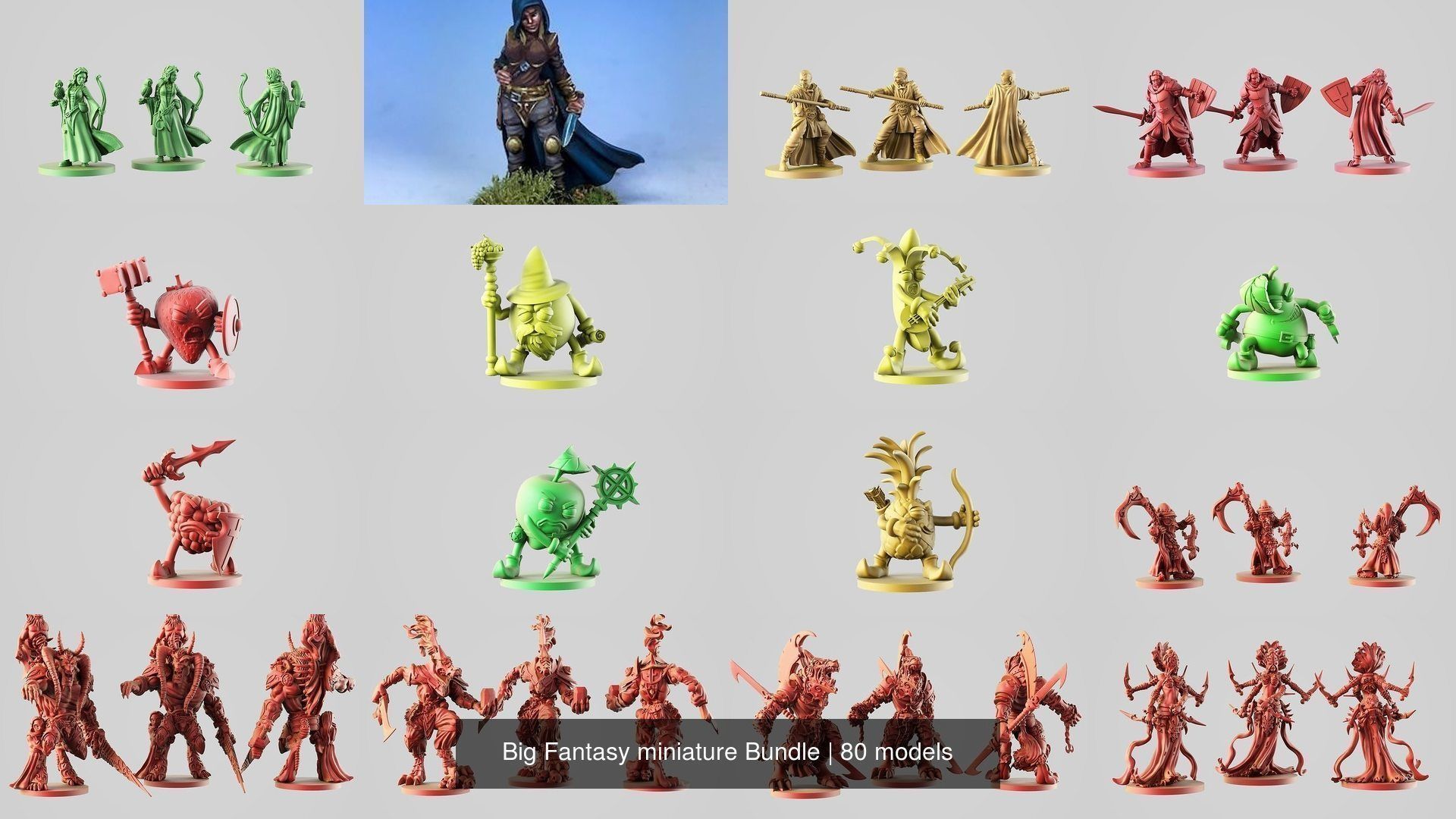 Big Fantasy miniature Bundle 3D Model Collection_129