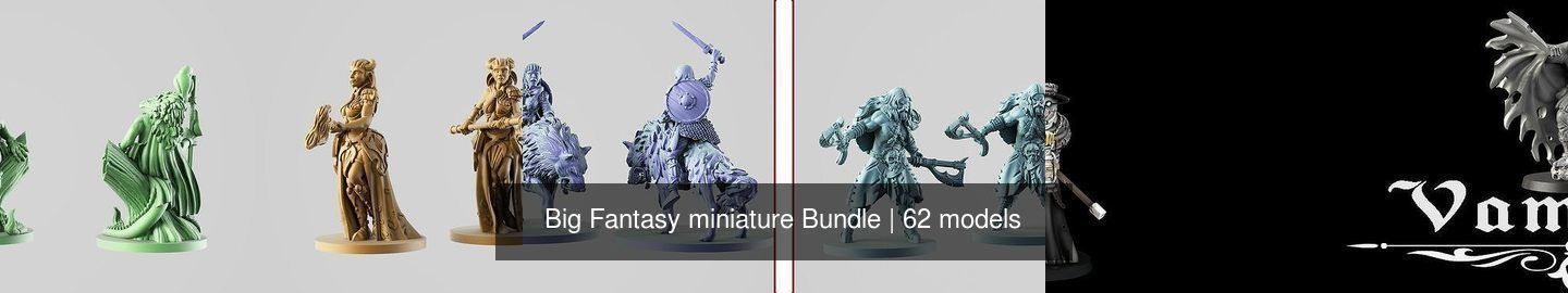 Big Fantasy miniature Bundle 3D Model Collection_202