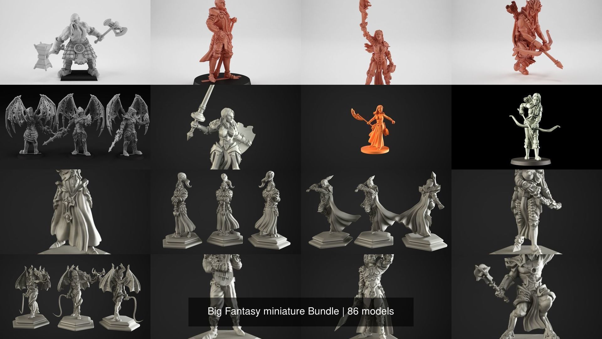 Big Fantasy miniature Bundle 3D Model Collection_65