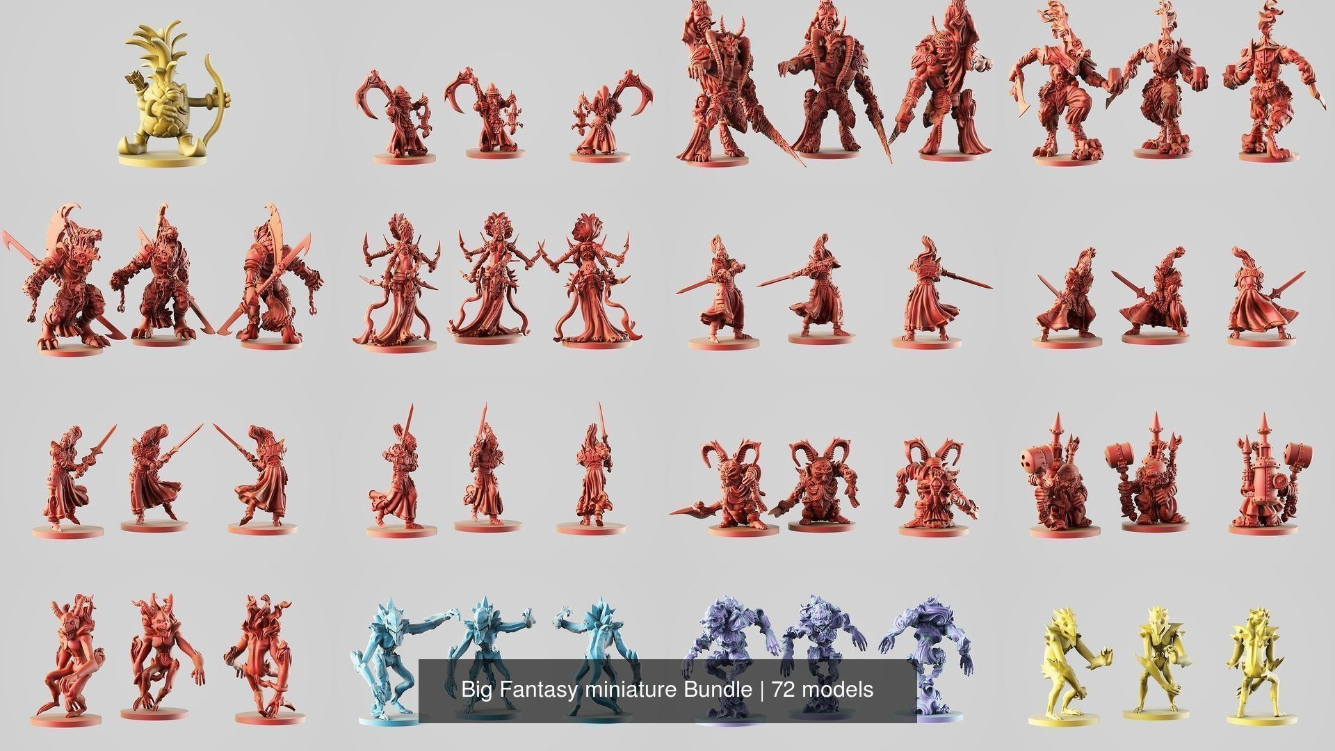 Big Fantasy miniature Bundle 3D Model Collection_136