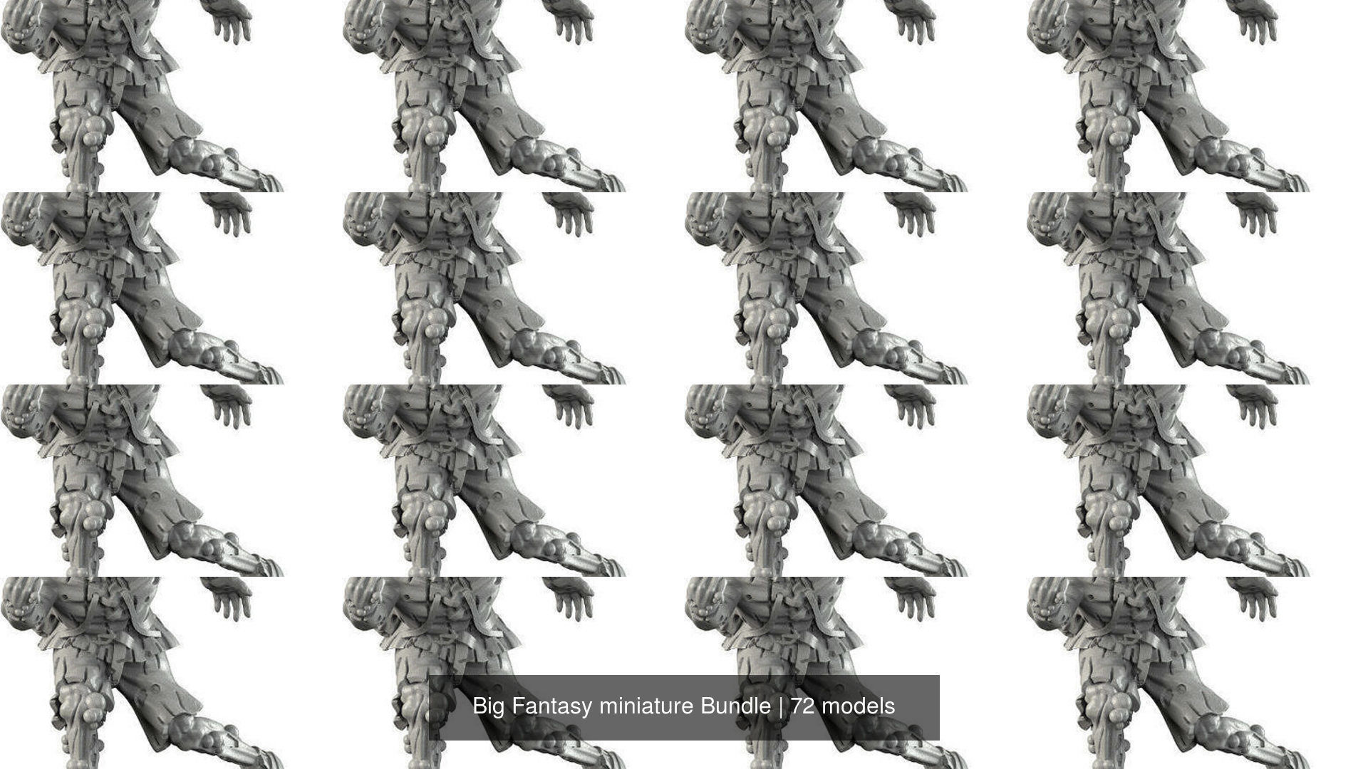 Big Fantasy miniature Bundle 3D Model Collection_279