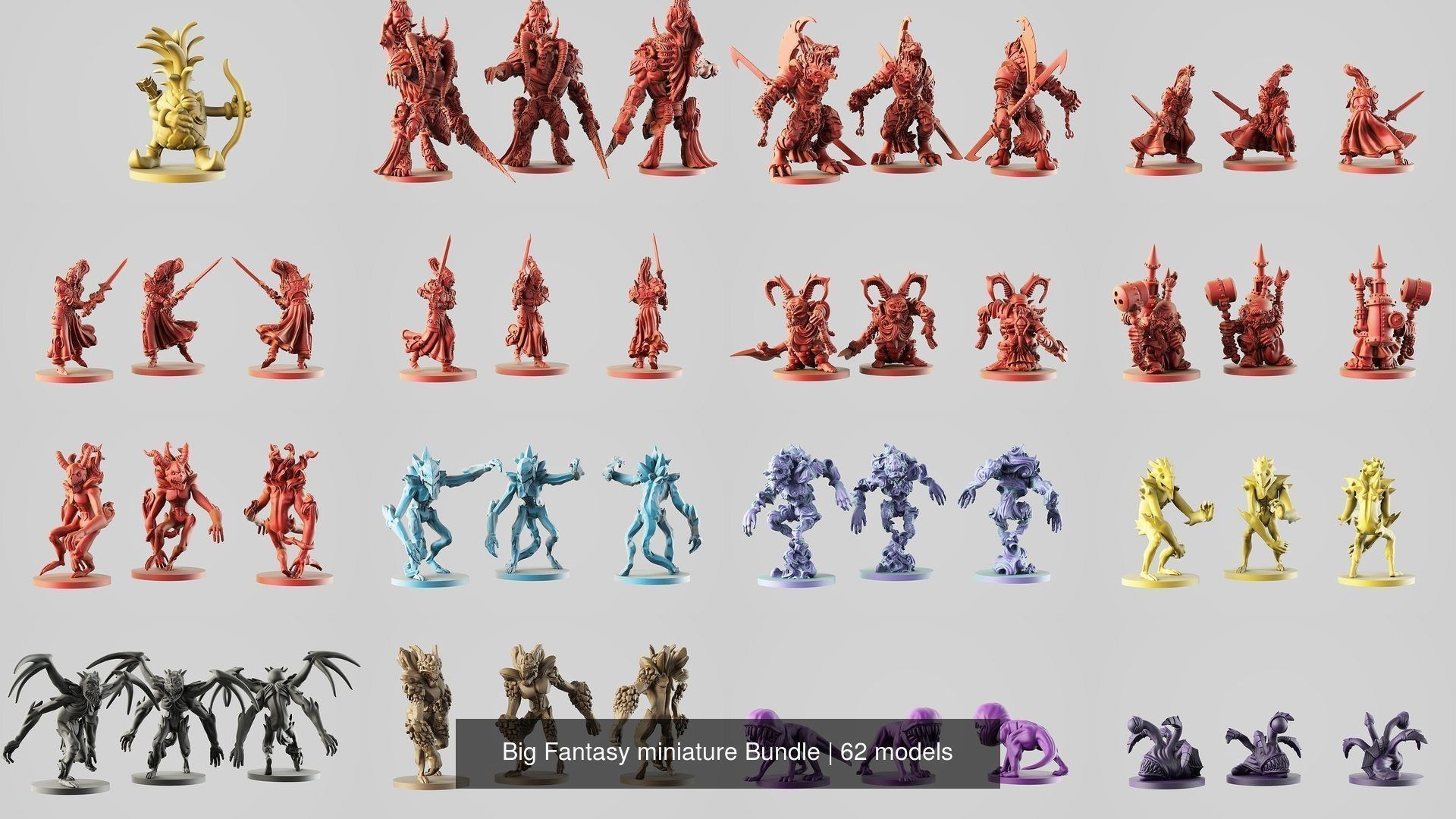 Big Fantasy miniature Bundle 3D Model Collection_144