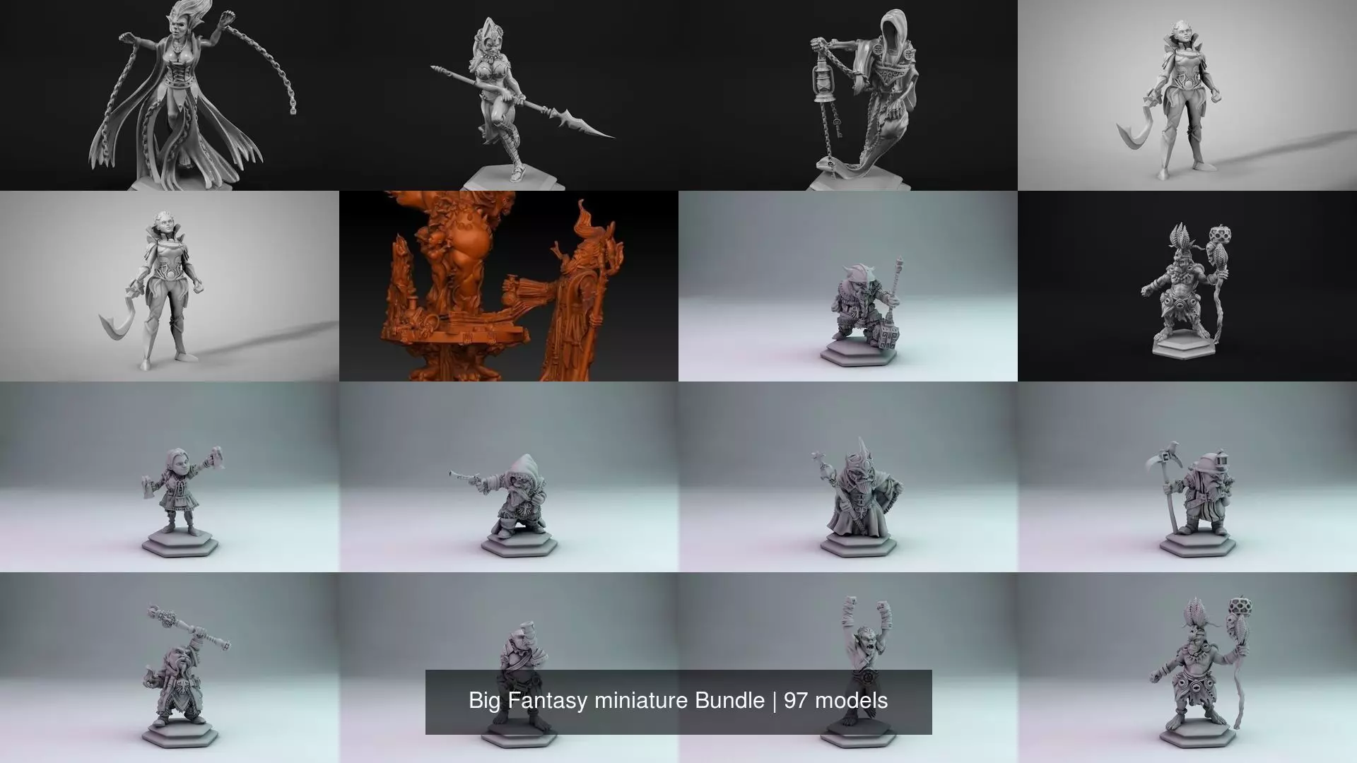 Big Fantasy miniature Bundle 3D Model Collection_12