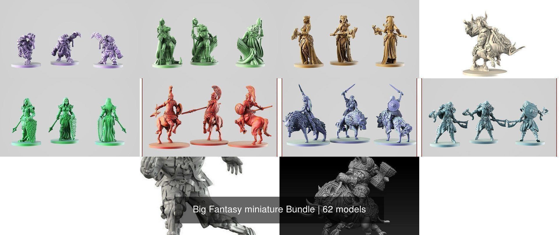 Big Fantasy miniature Bundle 3D Model Collection_201
