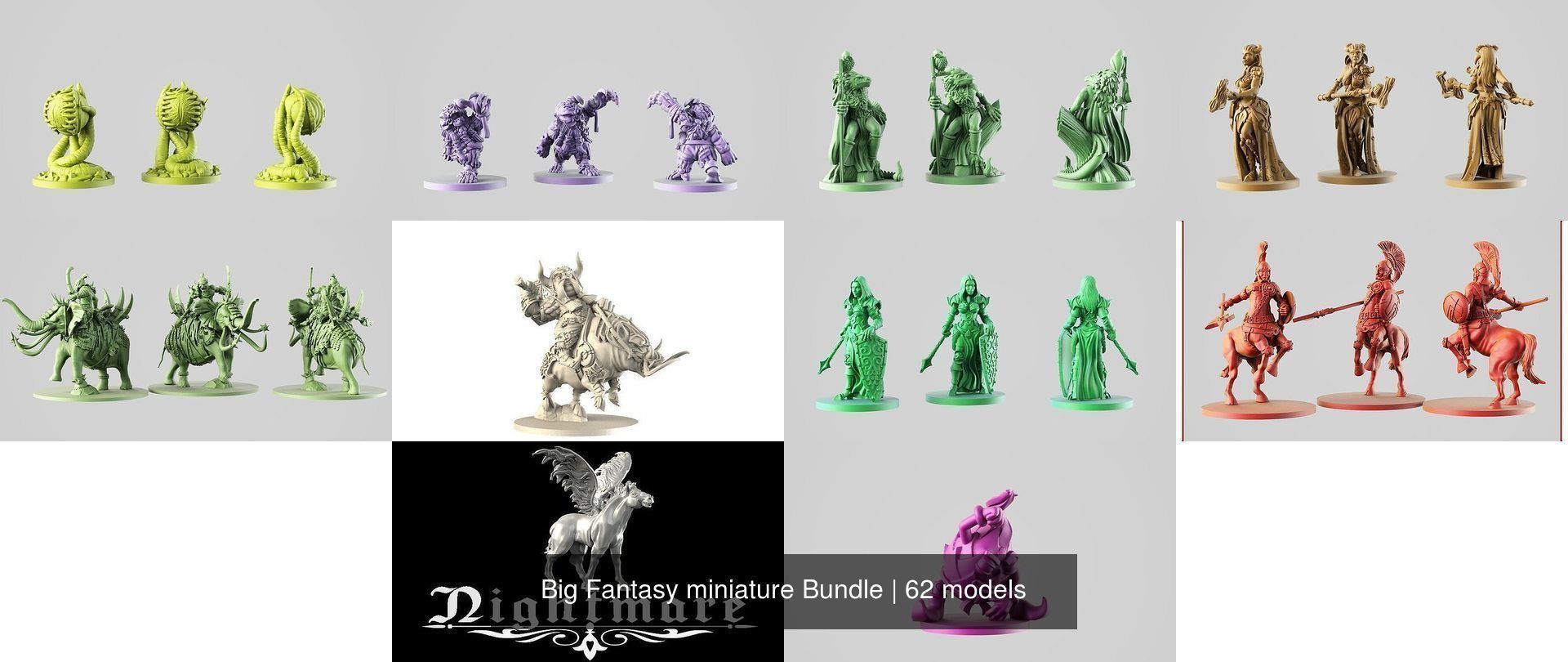 Big Fantasy miniature Bundle 3D Model Collection_198