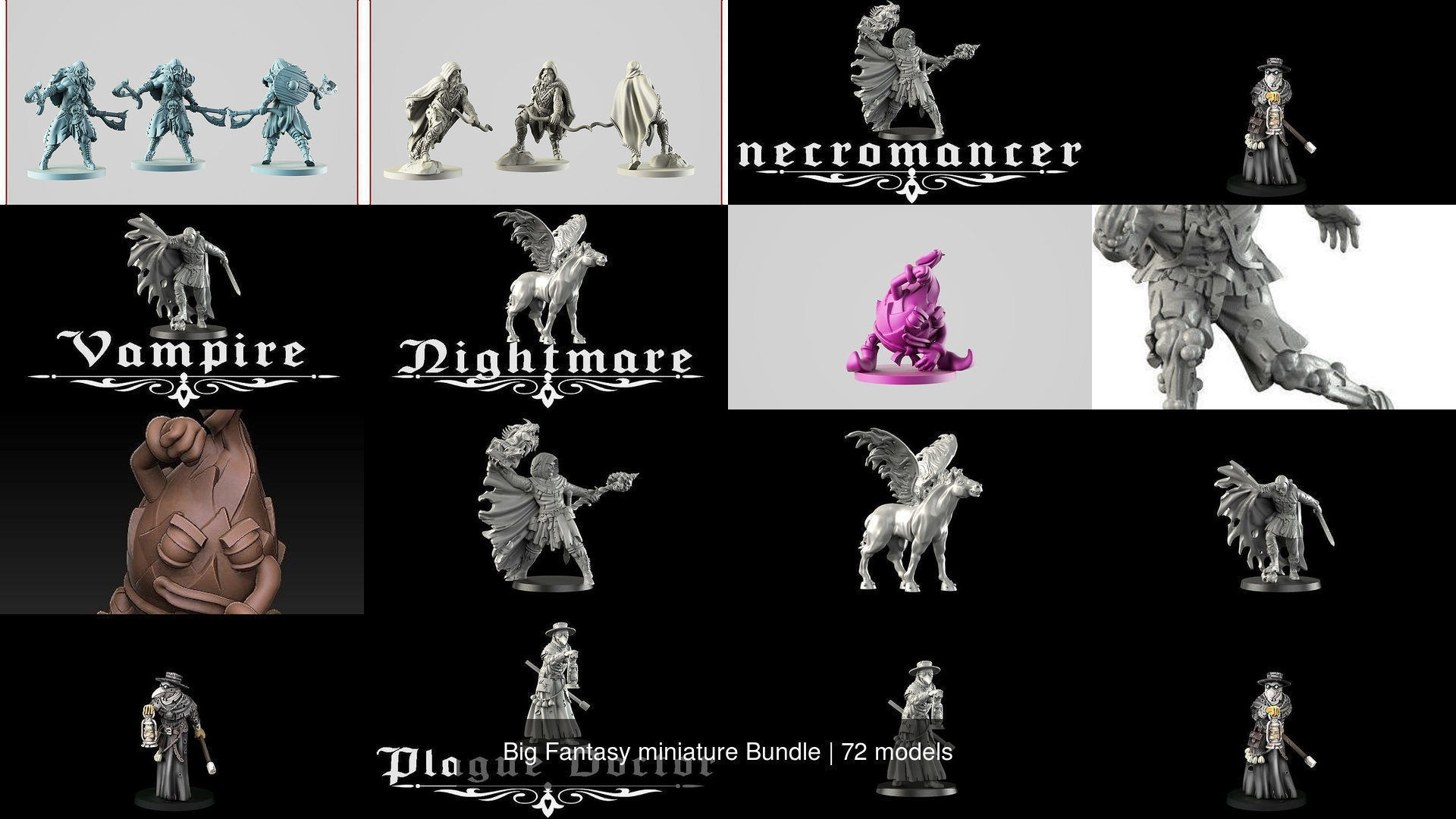 Big Fantasy miniature Bundle 3D Model Collection_243