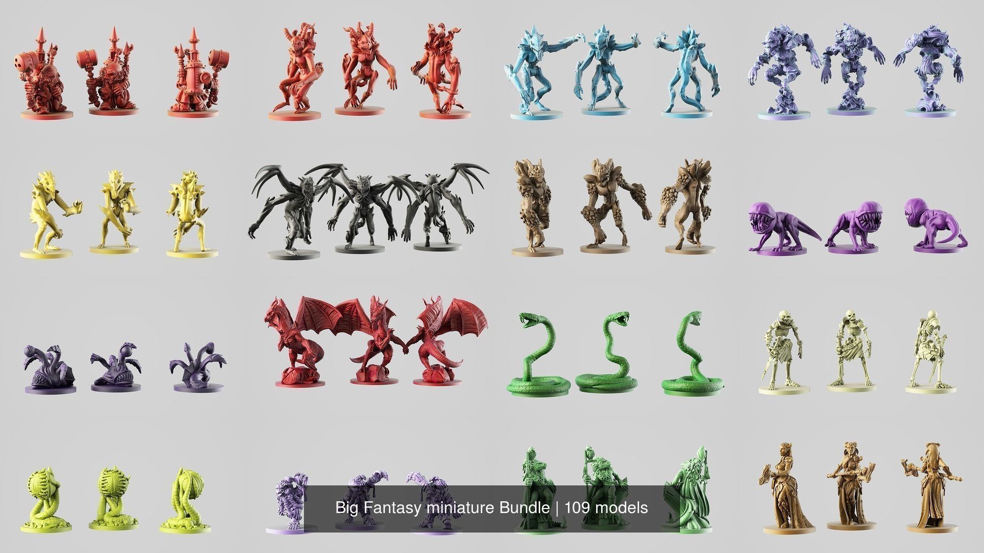 Big Fantasy miniature Bundle 3D Model Collection_251